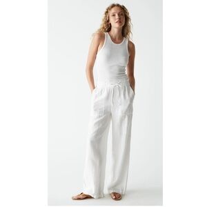 Michael Stars Jules Linen Pants in White-  XS,S,M